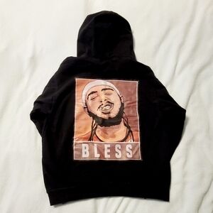 Celebrity Style Hoodie - Post Malone "Blessed" Sz Small